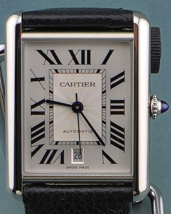 2022 Cartier Tank 31MM Silver Dial Leather Strap (WSTA0040)