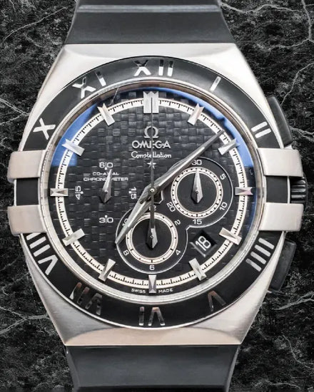 Omega Constellation Double Eagle 41MM Carbon Fiber Dial Rubber Strap (121.92.41.50.01.001)