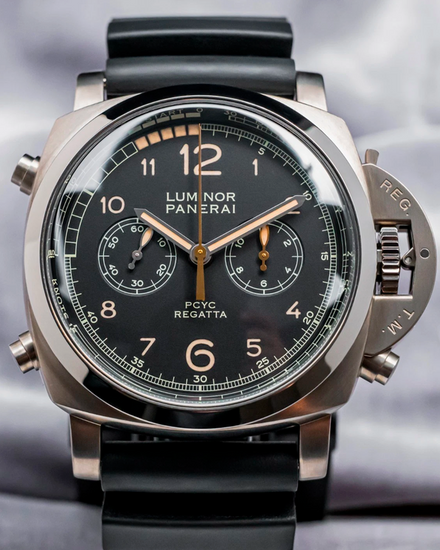 Panerai Luminor 1950 Regatta 3 Days 47MM Black Dial Rubber Strap (PAM00652)