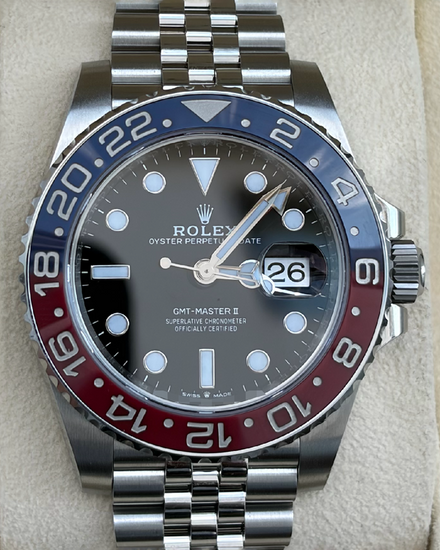 2024 Rolex GMT-Master II "Pepsi" 40MM Black Dial Jubilee Bracelet (126710BLRO)