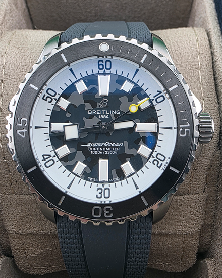 2024 Breitling Superocean Super Diver 46MM Camo Dial Rubber Strap (E10379351B1S1)