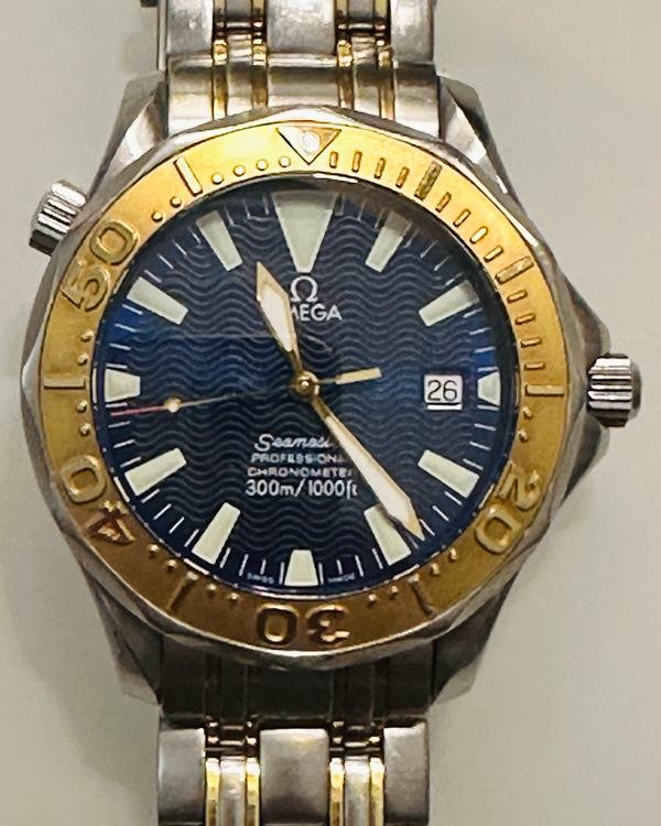 2003 Omega Seamaster Diver 300M 41MM Blue Dial Two-Tone Bracelet (2455.80.00)