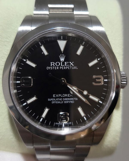 No Reserve - 2010 (G Serial) Rolex Explorer 39MM MK1 Black Dial Oyster Bracelet (214270)