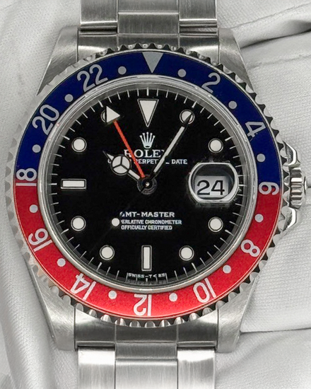 No Reserve - 1996 Rolex GMT-Master "Pepsi" 40MM Black Dial Oyster Bracelet (16700LN)