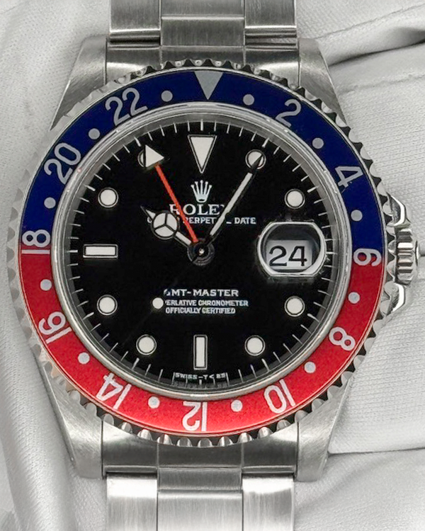 No Reserve - 1996 Rolex GMT-Master "Pepsi" 40MM Black Dial Oyster Bracelet (16700LN)