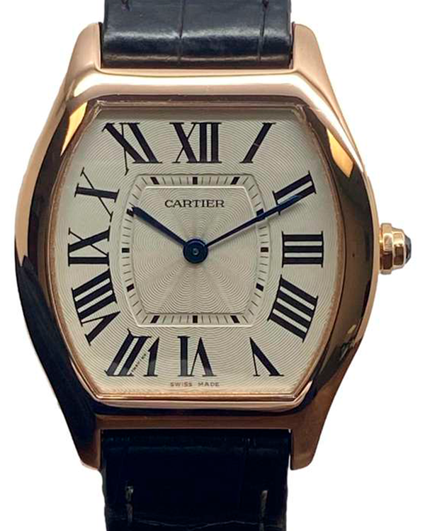 2014 Cartier Tortue 31MM Silver Dial Leather Strap (W1556362)