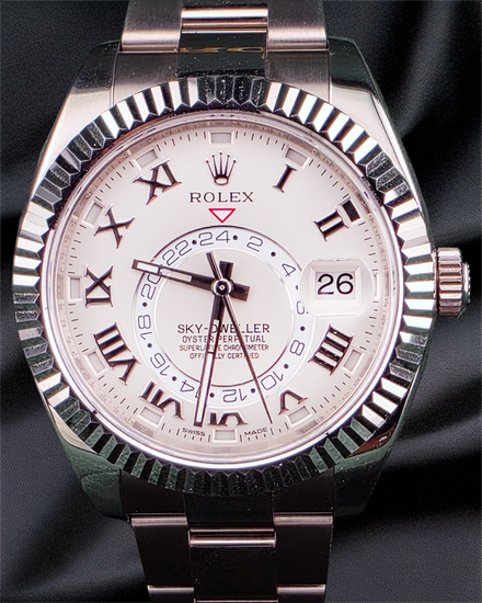 2012 Rolex Sky-Dweller 42MM Ivory Dial White Gold Oyster Bracelet (326939)