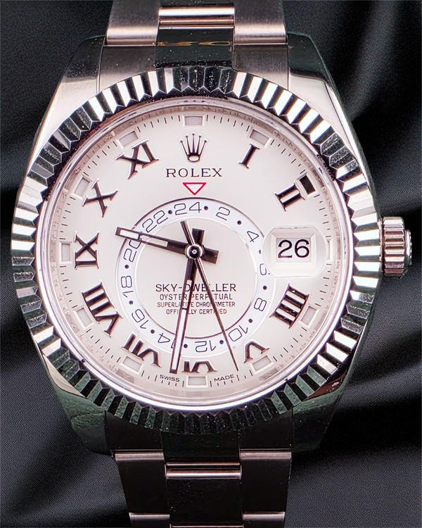 2012 Rolex Sky-Dweller 42MM Ivory Dial White Gold Oyster Bracelet (326939)