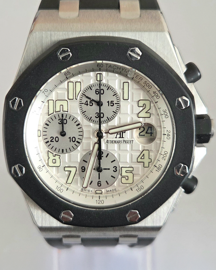 2008 Audemars Piguet Royal Oak Offshore 42MM Silver Dial Rubber Strap (25940SK.OO.D002CA.01.A)