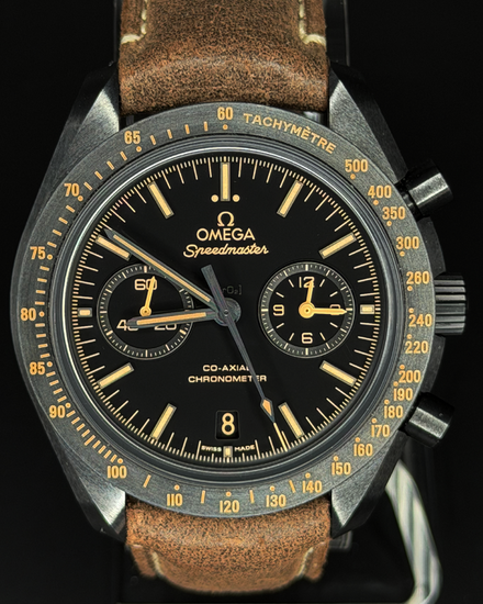 2022 Omega Speedmaster Dark Side of the Moon "Vintage Black" 44.25MM Black Dial Leather Strap (311.92.44.51.01.006)