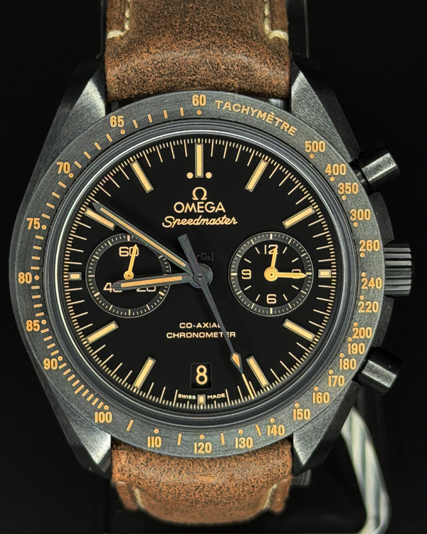 2022 Omega Speedmaster Dark Side of the Moon "Vintage Black" 44.25MM Black Dial Leather Strap (311.92.44.51.01.006)