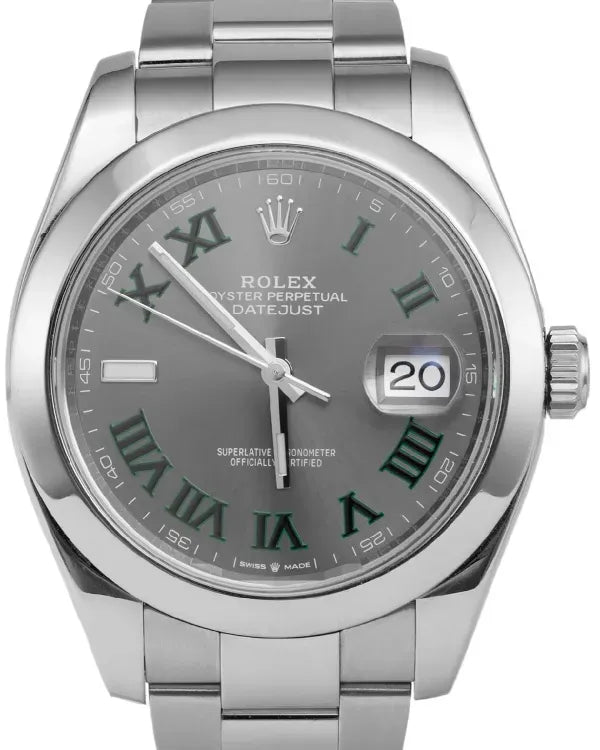 Rolex Datejust "Wimbledon" 41MM Slate Dial Oyster Bracelet (126300)