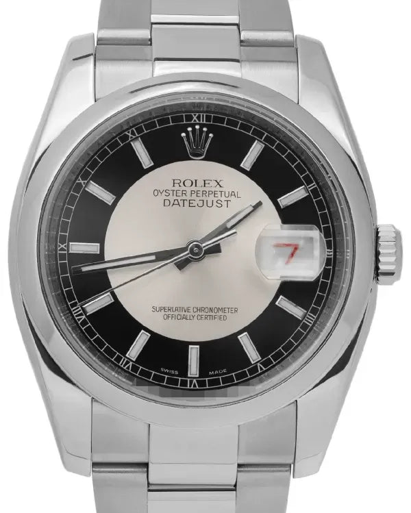 Rolex Datejust 36MM Black "Tuxedo" Dial Oyster Bracelet (116200)