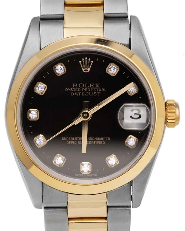 Rolex Datejust 31MM Black Dial Two-Tone Oyster Bracelet (78243)