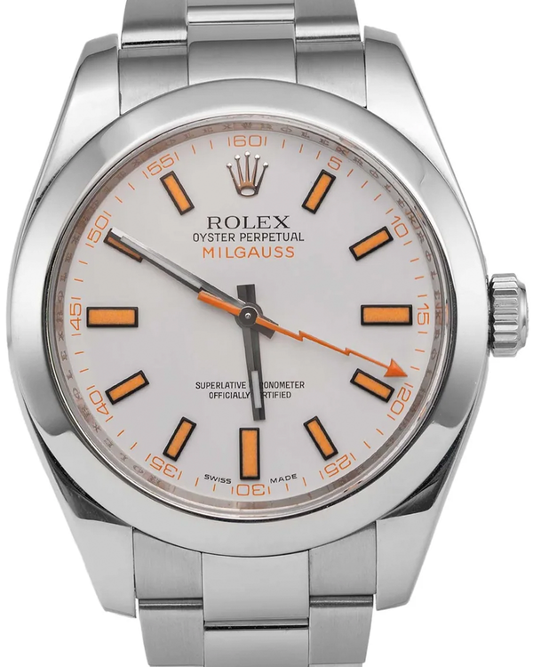 Rolex Milgauss 40MM White Dial Oyster Bracelet (116400)
