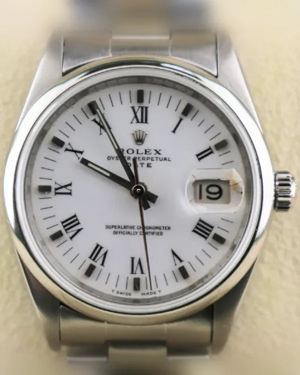 1984 (8.5 Mil Serial) Rolex Oyster Perpetual 34MM White Dial Oyster Bracelet (15200)