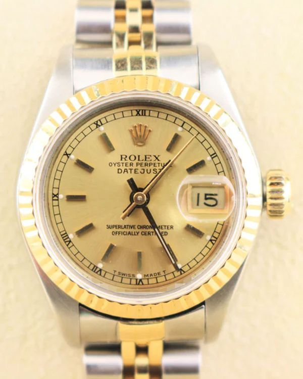 1987 (9.6 Mill. Serial) Rolex Lady-Datejust 26MM Champagne Dial Two-Tone Jubilee Bracelet (69173)