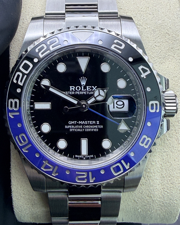 2017 Rolex GMT-Master II "Batman" 40MM Black Dial Oyster Bracelet (116710BLNR)
