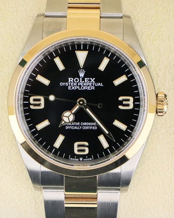 2022 Rolex Explorer 36MM Black Dial Two-Tone Oyster Bracelet (124273)