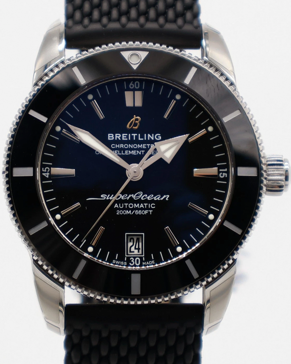 2025 Breitling Superocean Heritage 42MM Black Dial Rubber Strap (AB2010121B1S1)