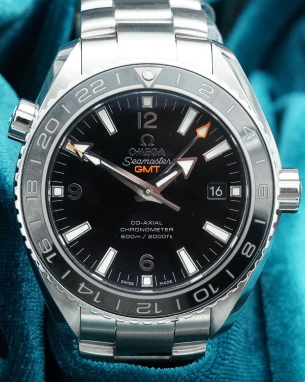 2019 Omega Seamaster Planet Ocean 600M GMT 43.5MM Black Dial Steel Bracelet (232.30.44.22.01.001)