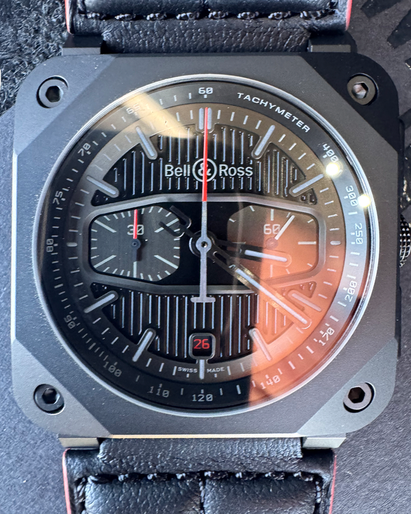 Bell & Ross BR 03 Chrono Blacktrack L.E. 42MM Black Dial Leather Strap (BR0394-BTR-CE/SCA)