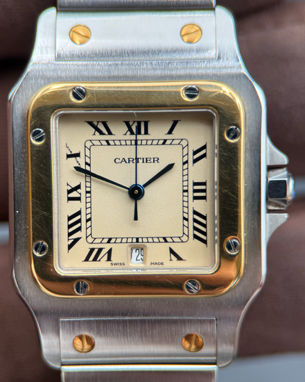Cartier Santos Galbée 29MM Quartz White Dial Two-Tone Bracelet (187901)
