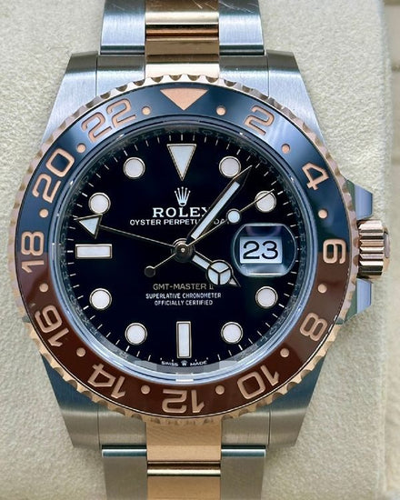 Rolex GMT-Master II "Rootbeer" 40MM Black Dial Two-Tone Oyster Bracelet (126711CHNR)