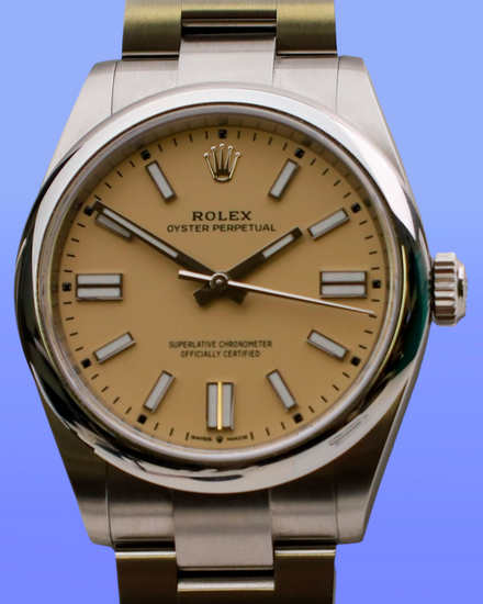 2025 Rolex Oyster Perpetual 41MM Beige Dial Oyster Bracelet (134300)
