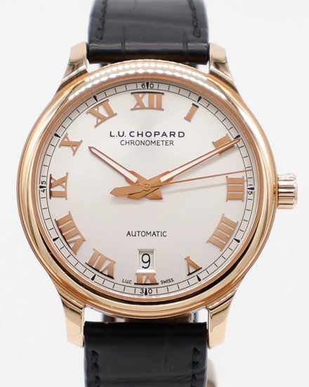 Chopard L.U.C 1937 Classic 42MM White Dial Leather Strap (161937-5001)