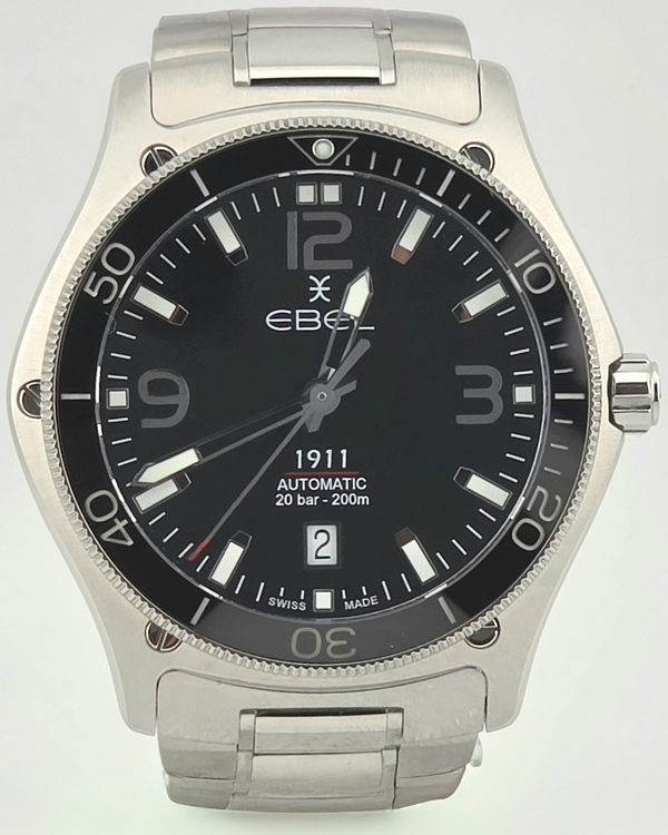 2025 Ebel 1911 42MM Black Dial Steel Bracelet (1216675)