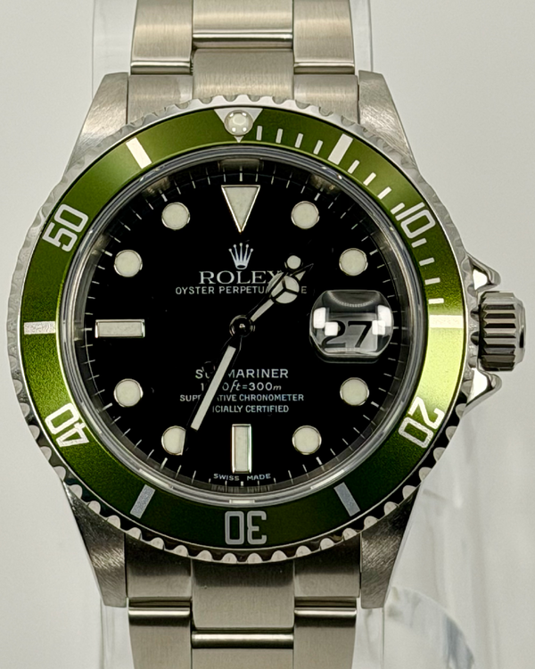 No Reserve - 2004 (F Serial) Rolex Submariner Date "Kermit" 40MM Black Dial Oyster Bracelet (16610LV)