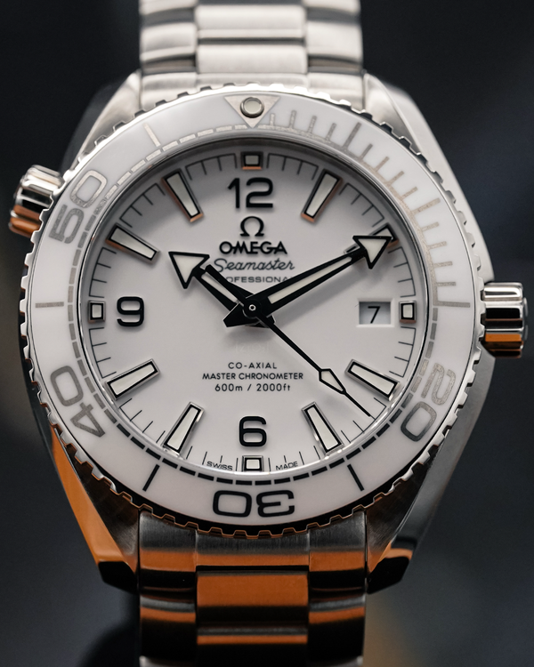2020 Omega Seamaster Planet Ocean 600M 39.5MM White Dial Steel Bracelet (215.30.40.20.04.001)