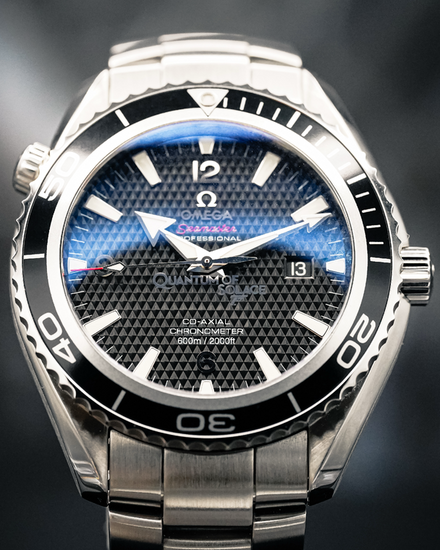 2009 Omega Seamaster Planet Ocean "007 Quantum Of Solace" L. E. 45.5MM Black Dial Steel Bracelet (222.30.46.20.01.001)