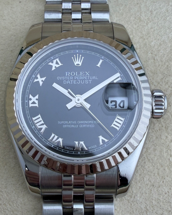 2011 Rolex Lady-Datejust 26MM Black Dial Jubilee Bracelet (179174)