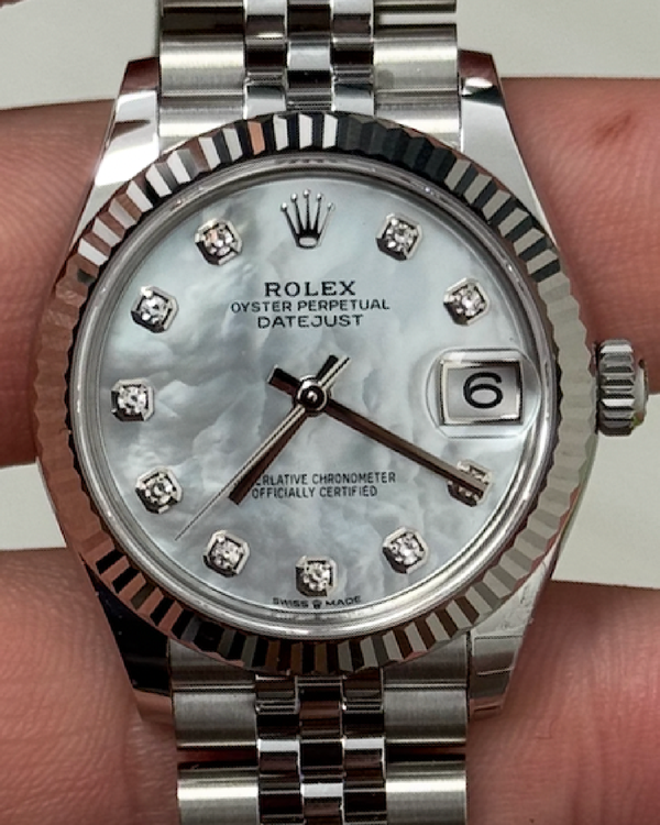 2026 Rolex Datejust 31MM White Mother of Pearl Dial Jubilee Bracelet (278274)