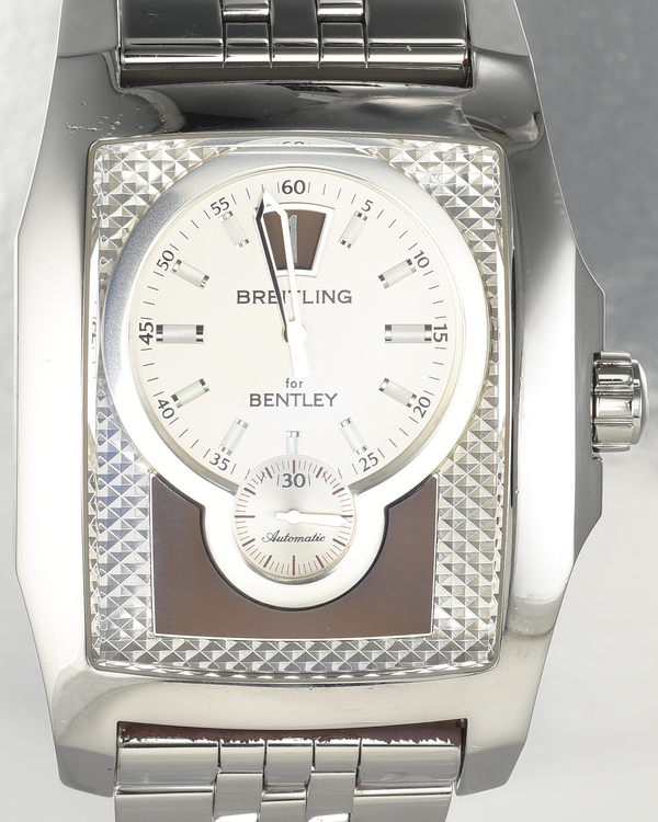 Breitling Bentley Flying B 38.5MM Silver Dial Steel Bracelet (A28362)