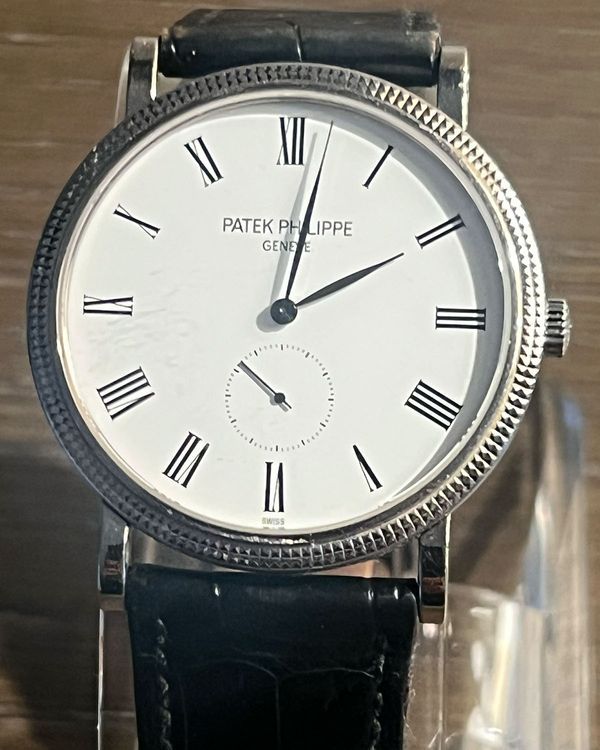 2008 Patek Philippe Calatrava 36MM White Dial Leather Strap (5119G-001)