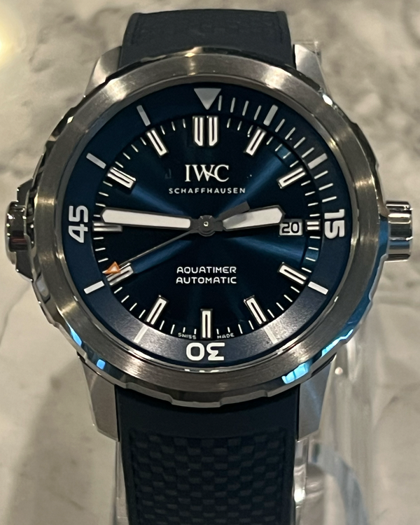 2022 IWC Schaffhausen Aquatimer 42MM Blue Dial Rubber Strap (IW328801)