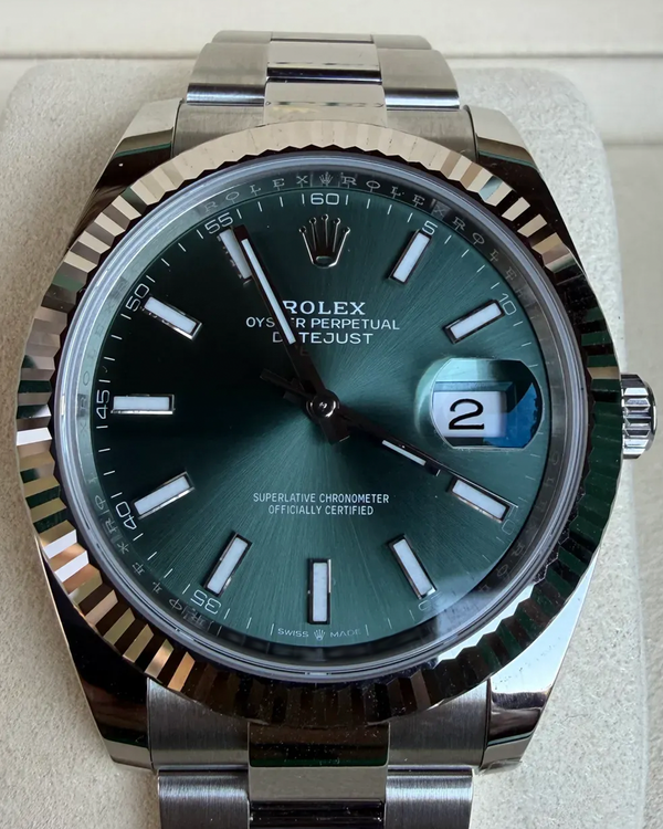 2026 Rolex Datejust 41MM Mint Green Dial Oyster Bracelet (126334)