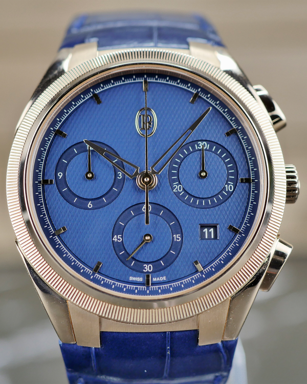 2023 Parmigiani Fleurier Tonda PF Chronograph 42MM Blue Dial Leather Strap (PFC915-2020001-300182-EN)