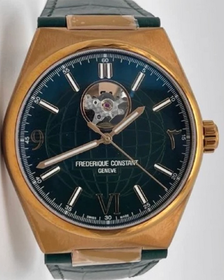 No Reserve - 2024 Frederique Constant Highlife "Heart Beat" L.E. 41MM Green Dial Leather Strap (FC-310DGR4BNH6)