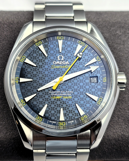 No Reserve - 2015 Omega Seamaster Aqua Terra "James Bond Spectre" L.E. 41.5MM Blue Dial Steel Bracelet (231.10.42.21.03.004)