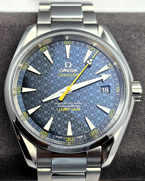 No Reserve - 2015 Omega Seamaster Aqua Terra "James Bond Spectre" L.E. 41.5MM Blue Dial Steel Bracelet (231.10.42.21.03.004)