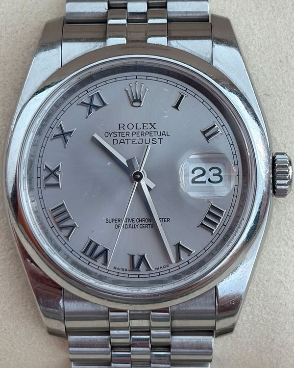 Rolex Datejust 36MM Silver Dial Super Jubilee Bracelet (116200)