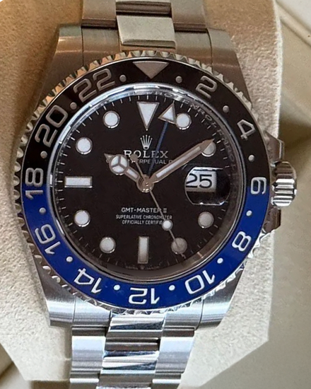 No Reserve - 2026 Rolex GMT-Master II "Batman" 40MM Black Dial Oyster Bracelet (126710BLNR)