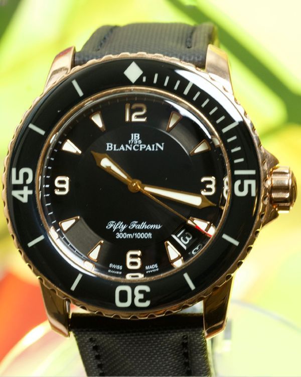 2023 Blancpain Fifty Fathoms Automatique 45MM Black Dial Textile Strap (5015-3630-52A)