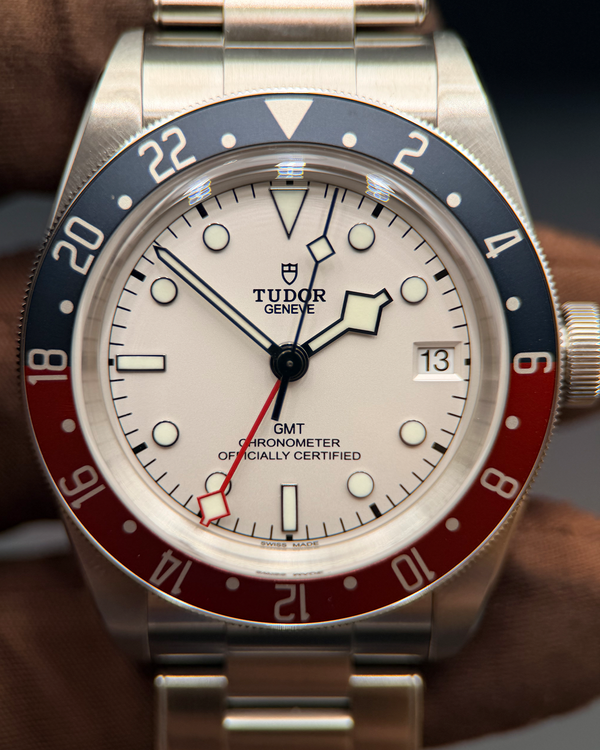 2025 Tudor Black Bay GMT Heritage "Pepsi" 41MM White Opaline Dial Steel Bracelet (79830RB)