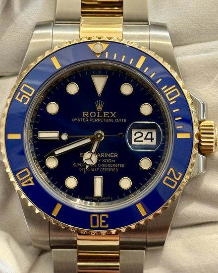 2017 Rolex Submariner Date "Bluesy" 40MM Blue Dial Two-Tone Oyster Bracelet (116613LB)