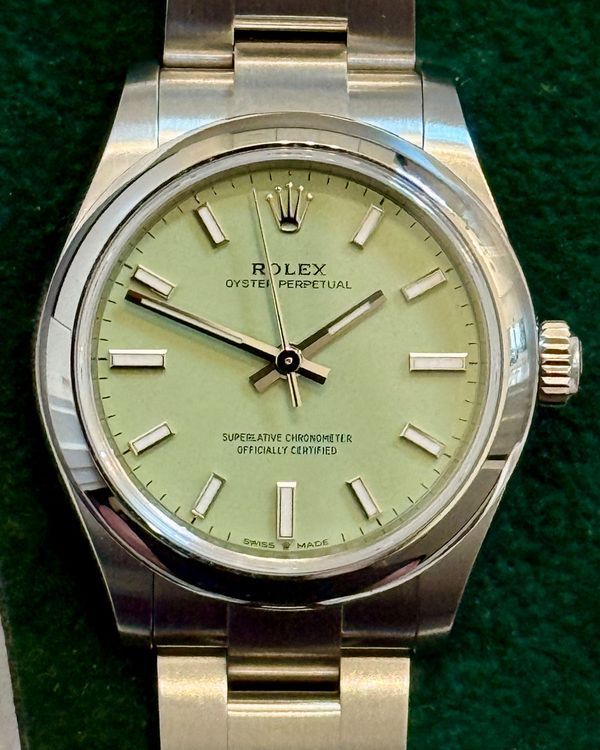 2026 Rolex Oyster Perpetual 31MM Pistachio Dial Oyster Bracelet (277200)